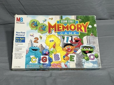 Vintage 1990 Milton Bradley Sesame Street Memory Matching Card Game PLEASE READ  - Image 1 of 4