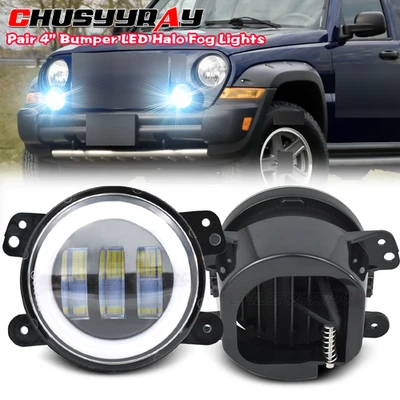 Par de luces antiniebla LED de parachoques de 4 pulgadas aptas para Jeep Liberty 2003 2004 2005 2006 2007 Foto 1 de 4