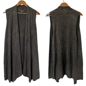 BAREFOOT DREAMS Calypso Vest Size M Brown Bamboo Chic Lite Knit Drape Open Front - Picture 1 of 6
