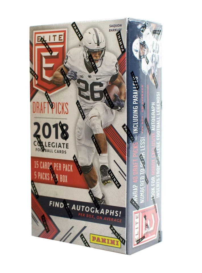 2018 PANINI ELITE DRAFT PICKS FOOTBALL HOBBY BOX - Image 1 of 4
