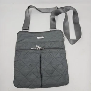 BAGGALINI Nylon Quilted Crossbody Unisex Bag | Purse Olive Green Gray - Picture 1 of 13
