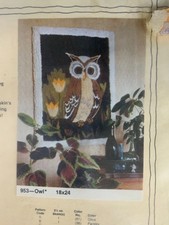 NOS Tuft Hook Yarn Wall Hanging Rug PATTERN RUMPELSTILTSKIN’s 953 OWL