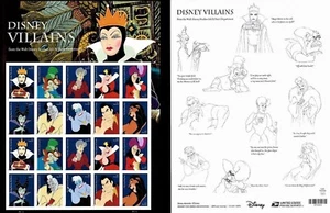 20 Disney Villains 2017 Forever Stamps Scott #5213-22 self adhesive 1 pane - Picture 1 of 13