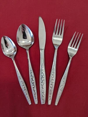 Oneida Northland Korea Stainless Flatware OHS172 Scroll Pattern Setting for 8 - Image 1 of 4