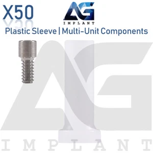 50 Plastic Sleeve Multi Unit 1.6 Dental Int Hexagon & Conical Connection - Picture 1 of 3