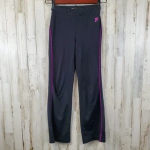 Fila Sport Girls Athletic Leggings XS 7 Black Stretch W4 - Picture 1 of 5