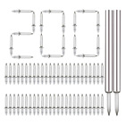 200Pcs Aseboard Seamless Nail -Headed Screw with Sleeve Tool E9Y51475