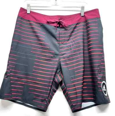 Adidas Melbour Tech CL Hombres 38" Negro/Rojo Boardshorts Traje de Baño (H1) Foto 1 de 4