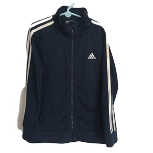 Adidas Boys Blue Track Jacket Size 7 - Picture 1 of 3