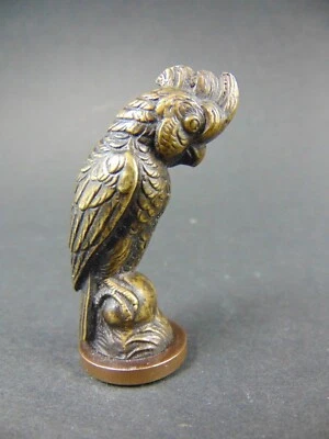 Antiker Petschaft in Form eines Papagei um 1900 - Bild 1 von 4