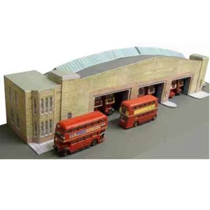 Kingsway, 00 scale, Upton Park London Transport central bus garage, ready-made.