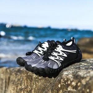 Kids Quick Dry Water Shoes Boys Girls Lightweight Non-slip Beach Barefoot Sport  - Picture 1 of 20