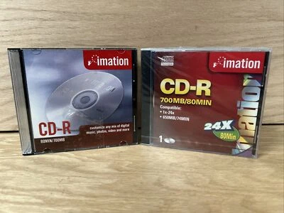Imation CD-R 13 Pack Storage Media 700MB 52X 80 Min in Jewel Cases NEW Sealed - Image 1 of 2