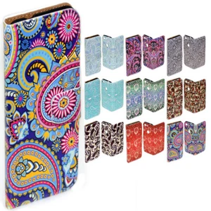 For LG Series Mobile Phone - Paisley Pattern Theme Print Wallet Phone Case Cover - Picture 1 of 10