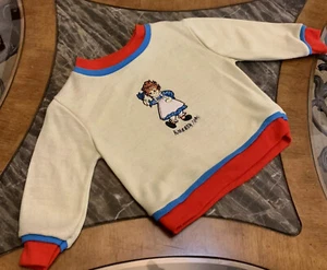 Vintage Raggedy Ann Sweatshirt Top BOBBS MERRILL 1970s Girl Baby Toddler 4T - Bild 1 von 7