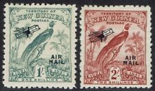 NEW GUINEA 1931 DATED BIRD AIRMAIL 1/- AND 2/-