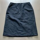 Fletcher Jones Womens Skirt A-Line Wool Blended Zip Lined W32 Size 12 Black