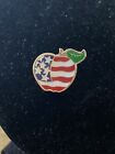 the pin man brooch pin the Big Apple NYC usa Flag patriotic Vintage 4th Of July
