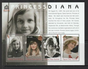 Papúa Nueva Guinea 2007 décimo aniversario. Mini Hoja de Lady Diana's Death Estampillada sin montar o nunca montada $4,95 - Imagen 1 de 1