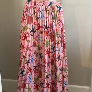 Falda sin marca para mujer M plisada cintura elástica rosa concha de mar - Imagen 1 de 3