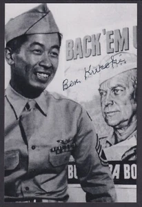 Ben Kuroki 1917-2015, WWII Japanese-American Army Air Force Pilot, signed Photo - Picture 1 of 1