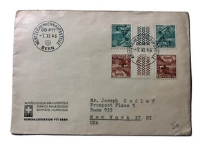 1946 SCHWEIZ BRIEF TETE-BECHE BRIEFMARKEN BERN - Bild 1 von 2