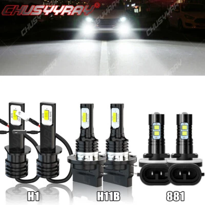 For Kia Rondo 2007-2008 2009 2010 2011 2012 LED Headlight Hi/Lo+Fog Light Bulbs - Изображение 1 из 4