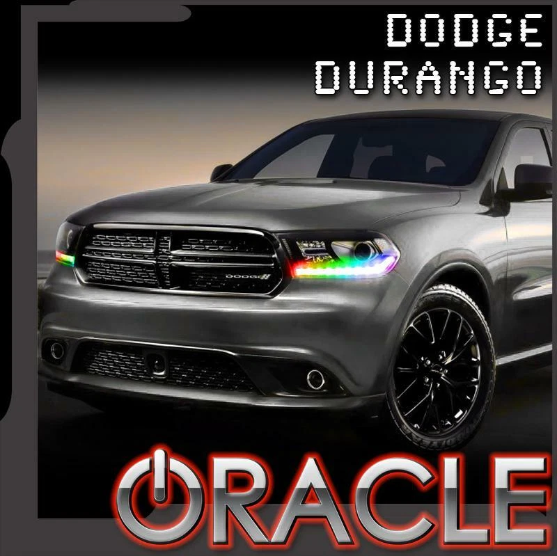 Kit de faros Oracle Dynamic RGB DRL para Dodge Durango 2016-2020 Foto 1 de 4