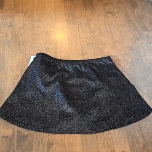 Mondor black sparkle adult figure skating flat straight skirt NWT XL - Picture 1 of 5