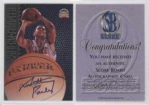 1997 Score Board Basketball Signatures Silver Anthony Parker Rookie Auto RC