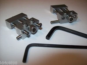 SET OF 2 ADJUSTABLE LOW PROFILE VISE STOPS WITH WRENCHES MACHINIST TOOL  - Picture 1 of 19