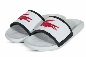 Sandalias para hombre Lacoste Croco Slide TRI3 CMA rojas con blanco y azul marino 7-39CMA0043407 - Imagen 1 de 5