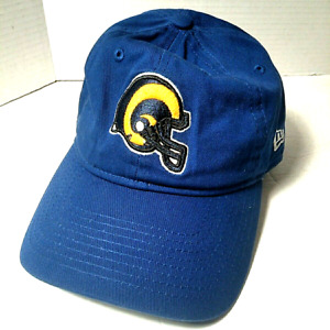 Los Angeles Rams Hat Cap New Era 9TWENTY Adjustable Blue w/ Helmet Embroidery 