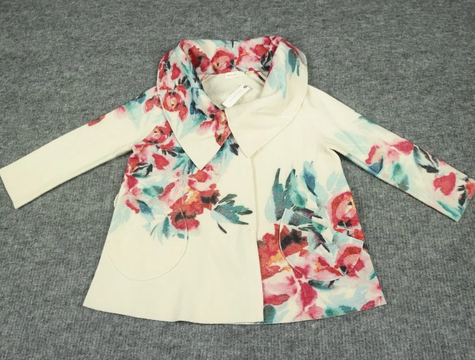 Suéter Anthropologie Sleeping On Snow Mujer Mediano Invierno Flor Lana Chaqueta Foto 1 de 4