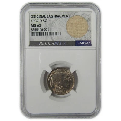 1937 D Indian Head Buffalo Nickel MS 65 NGC Bag Fragment SKU:I22646 - Image 1 of 4
