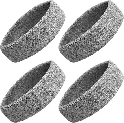 Pacote com 4 faixas de cabelo esportivas ioga academia faixa de suor feminina masculina - Imagem 1 de 4