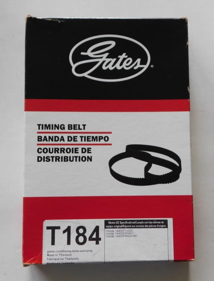 Engine Timing Belt-PowerGrip, Premium OE Timing Belt, Gates T184, New - Image 1 of 3