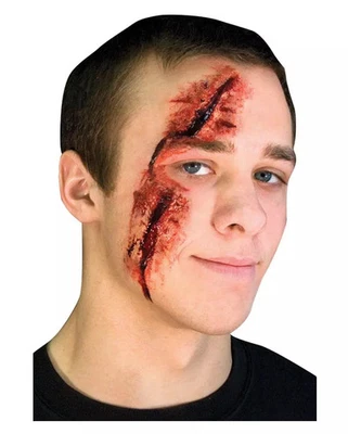 HORROR-SHOP Slashed Eye Halloween Latex Wunde zum aufkleben
