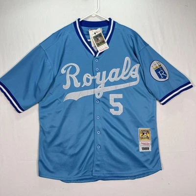 Camiseta George Brett Kansas City Royals para hombre 50 MLB Mitchell Ness Cooperstown nueva con etiquetas Foto 1 de 4