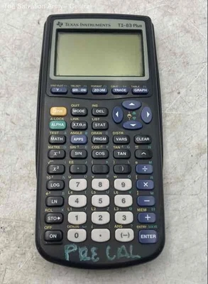 Texas Instruments TI-83 Plus Black LCD Display Handheld Graphing Calculator - Image 1 of 4