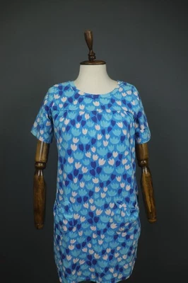 MARIMEKKO Multi Floral Cotton Short Sleeve Crew Neck Pullover Sheath Dress Sz M - Image 1 of 4