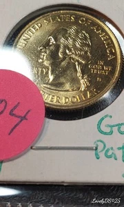 Wooggrain Error 2004 D Wisconsin 24k Gold Plated State Quarter - Picture 1 of 5