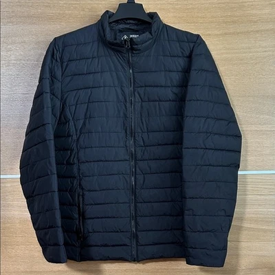 Indigo Star Hombre’s Talla XL Clásica Negra Puffer Chaqueta Bolsillos con Cremallera Foto 1 de 4