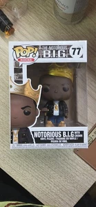 Funko Pop Rocks Notorious B.I.G. Vinyl Figure with Crown #77 - Picture 1 of 7