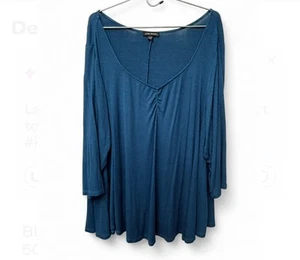 BLUSA TOP VERDE AZULADO LANE BRYANT, TALLA 22/24, PECHO 50", LARGO 28" - Imagen 1 de 2