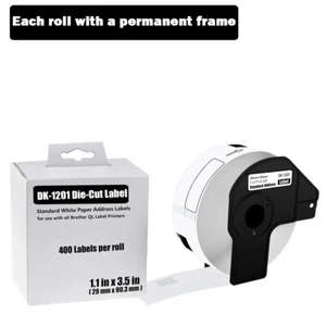 1Roll 29mmx90mm Shipping Label 1-1/7"x3-1/2" Compatible For Brother QL570 DK1201 - Picture 1 of 24