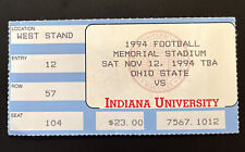 Indiana University vs Ohio State 11/12/1994 College Football Ticket Stub