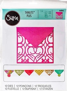 Sizzix Thinlits Plus 12-teiliger quadratischer Umschlag #660846 Einzelhandel $ 57,99 Big Shot Plus - Bild 1 von 16