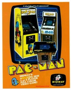 1980 "Pac Man" Video Game Release Classic Promotional Reprint Ad - Picture 1 of 1