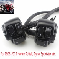 08 13 Harley Davidson Xl Xr Softail Dyna Handlebar Control Switch Set Chrome Ebay